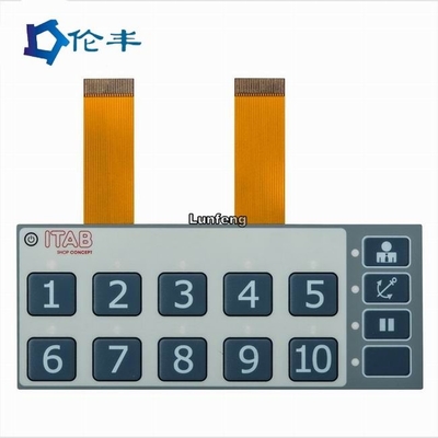 İyi bir fiyat. Gri LED'ler FPC Membran Anahtarı Kabartmalı Düğme Dokunsal Anahtar Tuş Takımı çevrimiçi