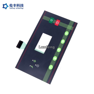 Şeffaf LED LCD Pencere Suya Dayanıklı Membran Tuş Takımı 3M468 Yapıştırıcı