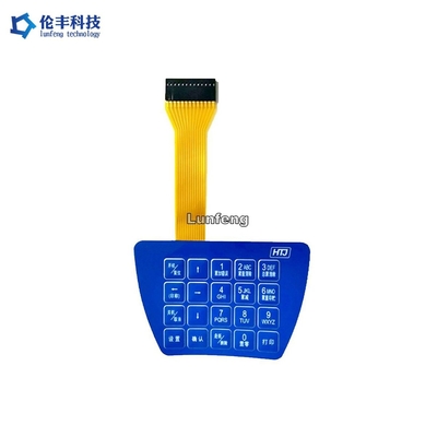 OEM Metal Dome Membrane Switch, 1.0mm Pitch Metal Dome Dokunsal Anahtar
