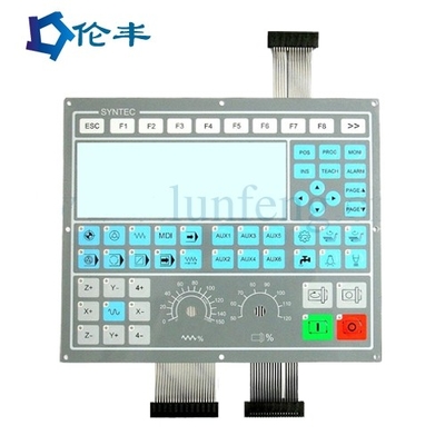 Beyaz Kırmızı Yeşil Mavi LED ile Özel Mat Yüzey PET LED Membran Dokunma Değiştiricisi